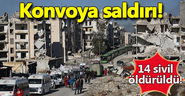Halep'te konvoya saldırı düzenlendi