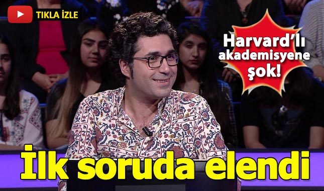 Harvard'lı akademisyen ilk soruda yarışmadan elendi