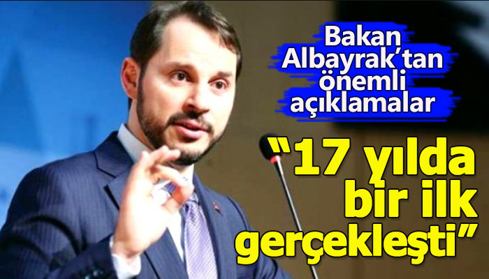Hazine ve Maliye Bakanı Berat Albayrak önemli açıklamalarda bulundu