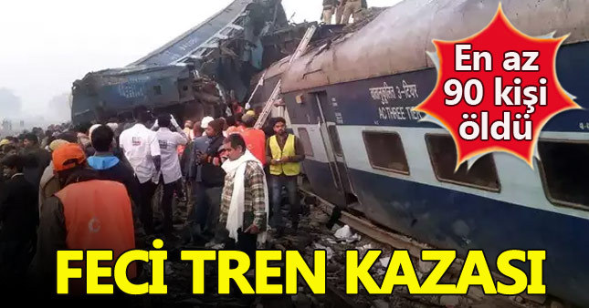 Hindistan'da tren kazası: Onlarca ölü ve yaralı var