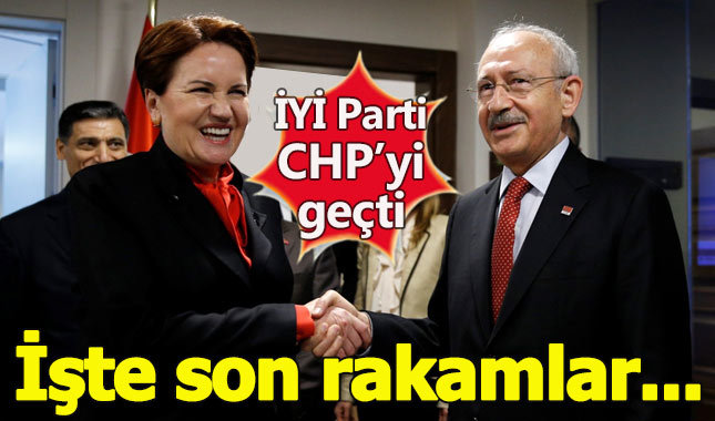 İYİ Parti CHP'yi geçti! İşte son rakamlar...