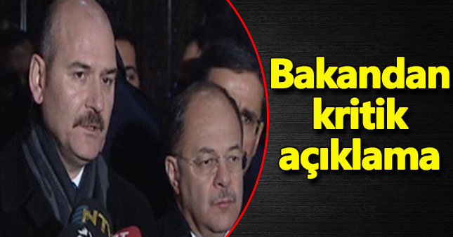 İçişleri Bakanı Süleyman Soylu'dan kritik açıklama