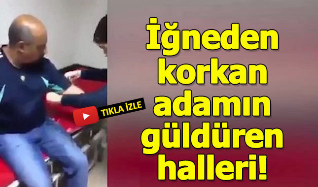 İğneden korkan adamın kahkahaya boğan halleri