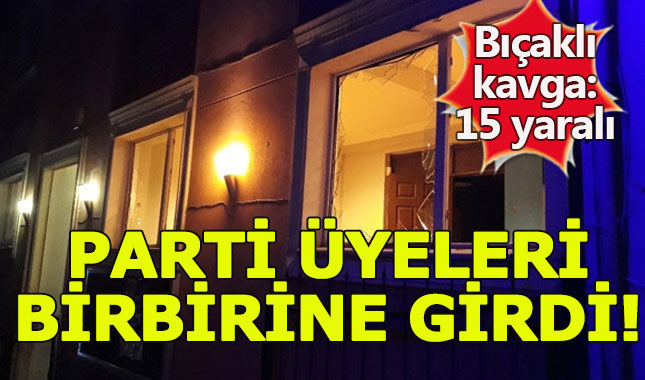İki partinin üyeleri birbirine bıçakla girdi: 15 yaralı