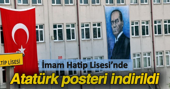 İmam Hatip Lisesi'ndeki Atatürk posterine tepki