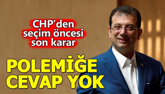 İmamoğlu, polemiğe girmeyecek