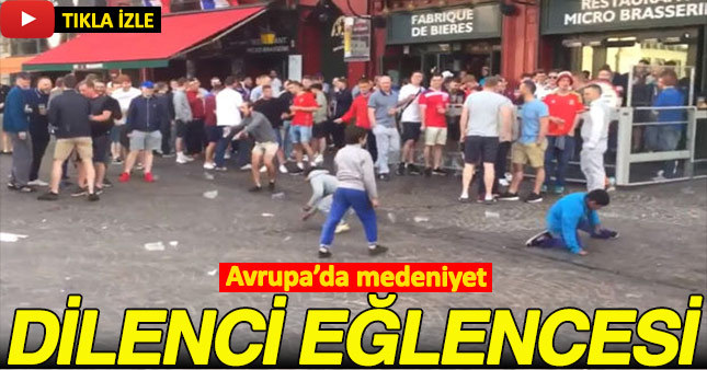 İngiliz taraftarların Fransa'da dilenen küçük çocuklarla eğlenmesi büyük tepki çekti