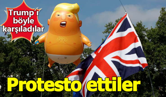 İngilizler, ABD Başkanı Trump'ı protesto etti