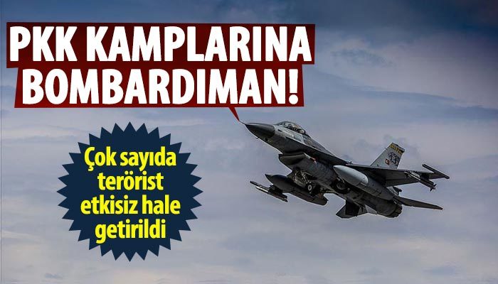 Irak'ın kuzeyindeki terör kamplarına bombardıman!