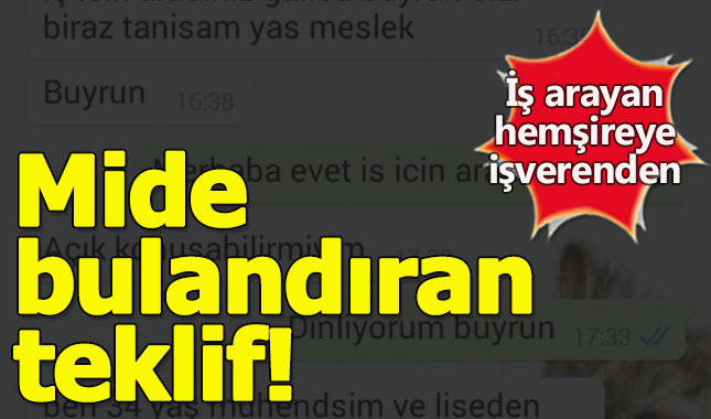 İş görüşmesine giden hemşireye ahlaksız teklif