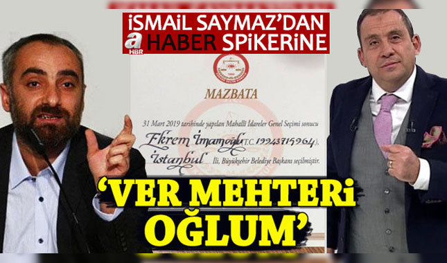 İsmail Saymaz'dan Erkan Tan'a mazbata göndermesi