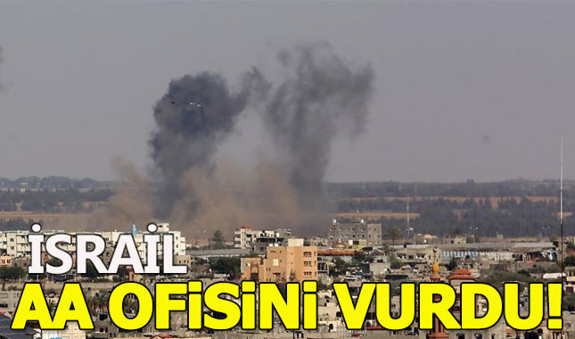 İsrail AA ofisinin de bulunduğu binayı 5 roketle vurdu!