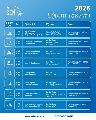 İstanbul Atlas Üniversitesi SEM'den Toplumu Bilgilendirici Webinar Serisi