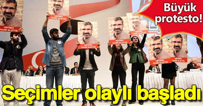 İstanbul Barosu seçimlerinde Tahir Elçi protestosu