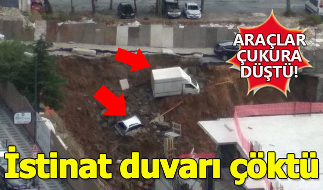 İstanbul Ümraniye'de istinat duvarı çöktü