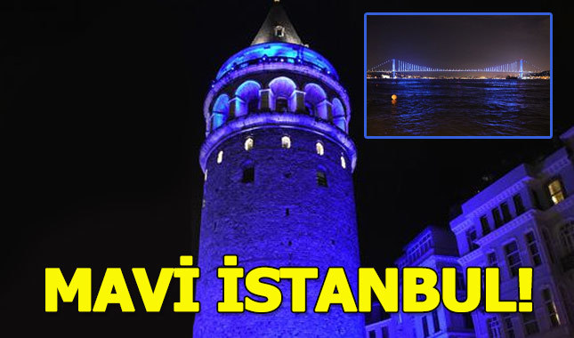 İstanbul maviye büründü