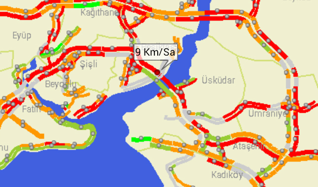 İstanbul trafik durumu | Son dakika yol durumu İBB trafik sorgulama