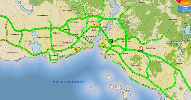 İstanbul yol durumu | TEM- E-5 trafik var mı | Yandex Harita | İBB Harita