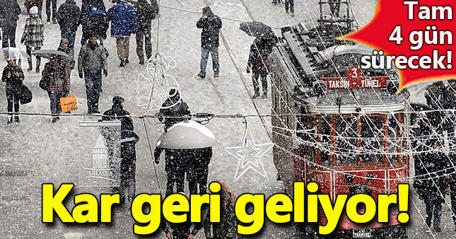 İstanbul'a kar geri dönüyor