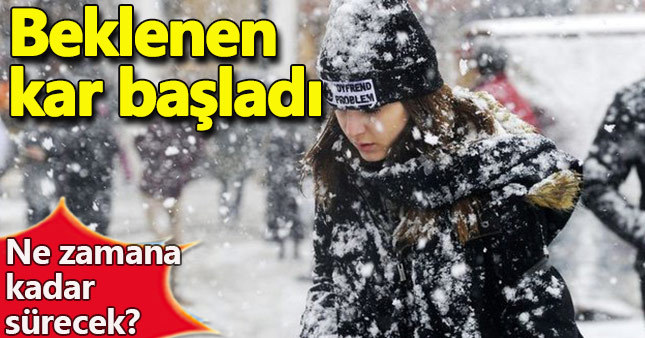İstanbul'da kar yağışı başladı