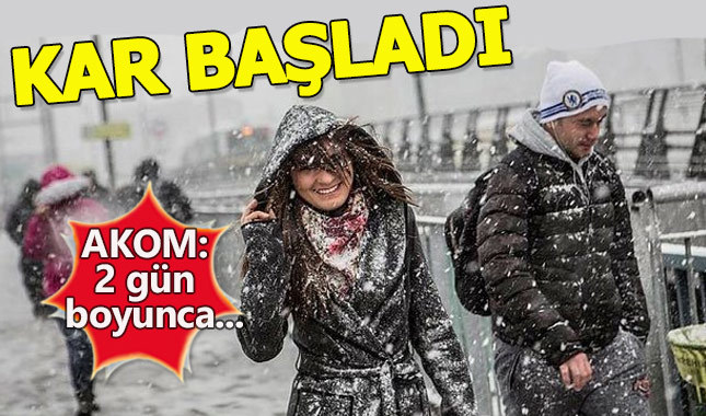 İstanbul'da kar yağışı başladı