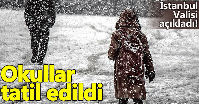 Son Dakika! İstanbul'da salı günü okullar tatil edildi