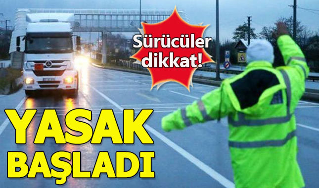İstanbul'da yılbaşı için kamyon yasağı başladı