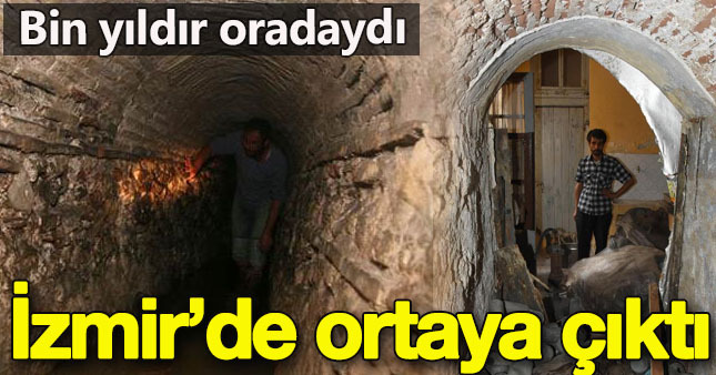 İzmir'de tarihi tünel bulundu