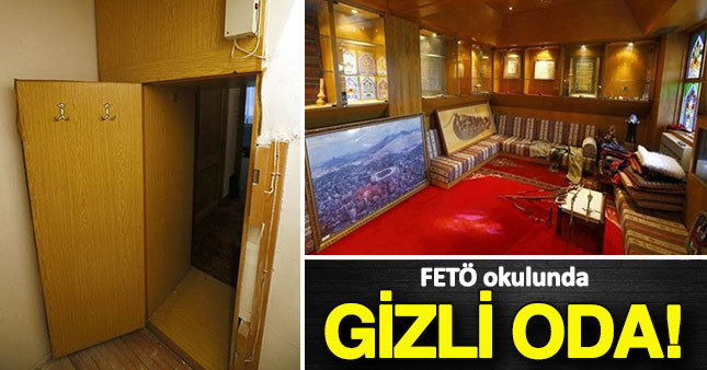 İzmir'deki FETÖ'ye ait bir okulda gizli oda bulundu