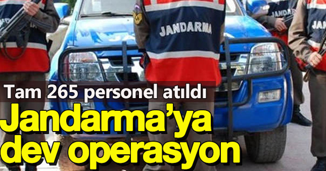 Jandarma'da büyük FETÖ operasyonu