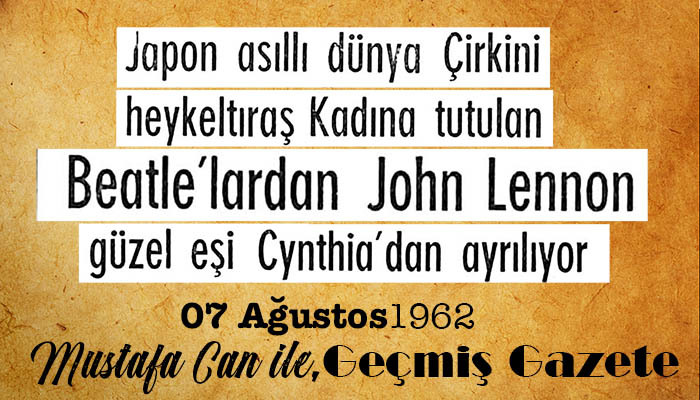 John Lenon güzel eşi Cyntiha'dan ayrılıyor