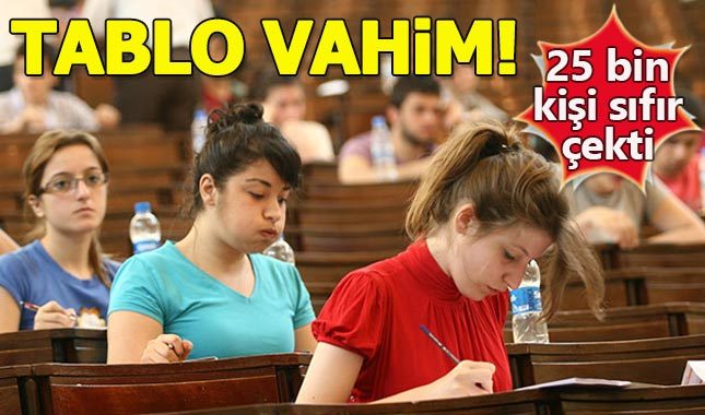 KPSS ön lisansta 25 bin kişi sıfır çekti