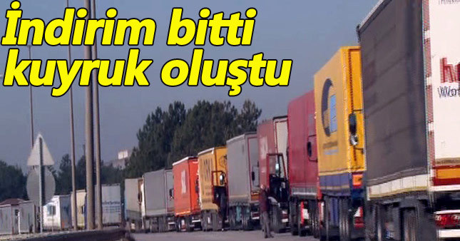 Kapıkule'de indirimli mazot kuyruğu