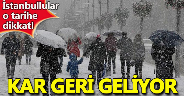 Kar geri geliyor!