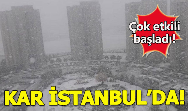 Kar yağışı İstanbul'a giriş yaptı