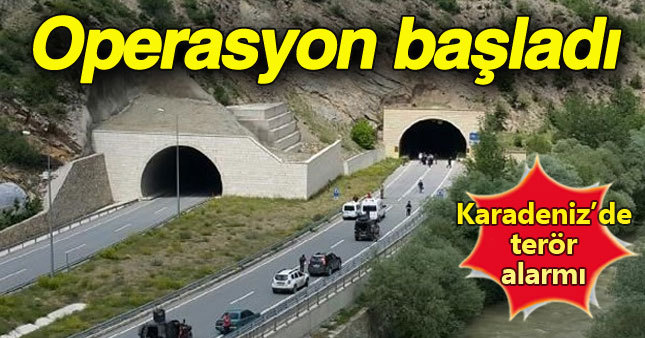 Karadeniz'de terör operasyonu başladı