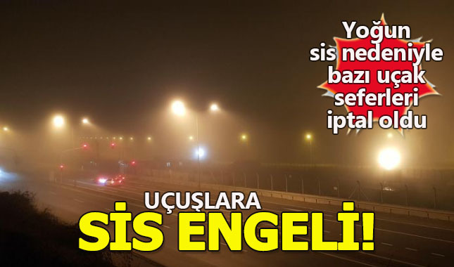 Karadeniz'de uçuşlara sis engeli