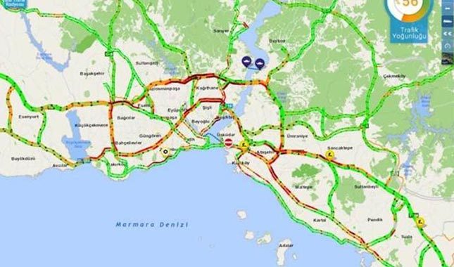 Karne yoğunluğu İstanbul trafiğini kilitledi