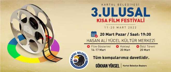 Kartal Belediyesi 3. Ulusal Kısa Film Festivali başlıyor