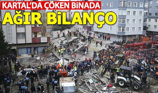 Kartal'da çöken binada 3 ölü, 12 yaralı