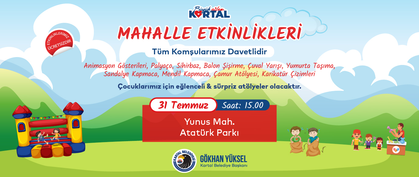 Kartallı çocuklara etkinlikler