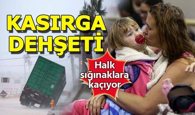 Kasırgadan korkan halk sığınaklara kaçıyor
