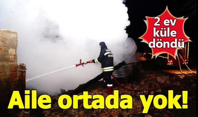 Kastamonu'da iki ev kül oldu: 5 kişilik aile kayıp