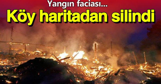Kastamonu'da yangın bir köyü kül etti