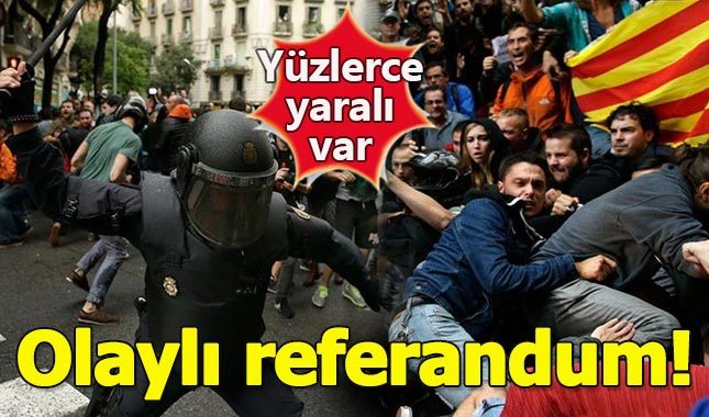 Katalonya'daki referanduma polis müdahalesi: 337 yaralı