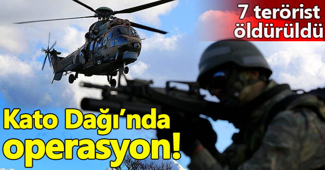 Kato Dağı'nda operasyon: 7 terörist öldürüldü