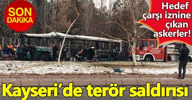 Kayseri patlama videosu: Bombalı saldırının görüntüleri (Kayseri patlama anları!)