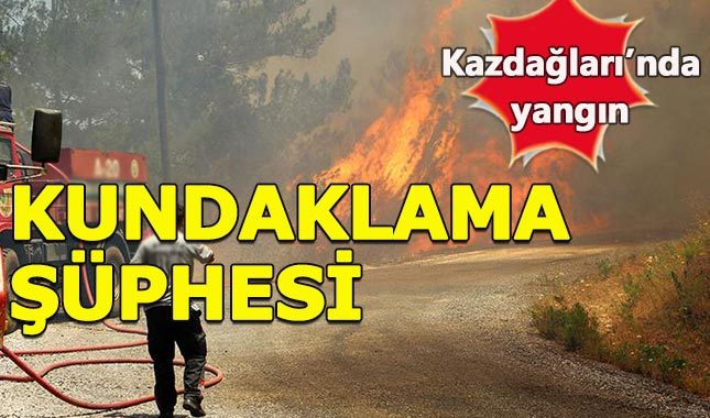 Kazdağları'nda 4 ayrı noktada yangın