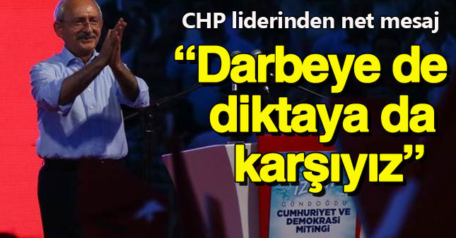 Kemal Kılıçdaroğlu demokrasi mitinginde konuştu