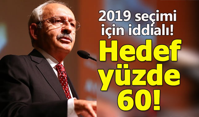 Kılıçdaroğlu: 2019'da hedefimiz yüzde 60